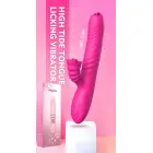 Angelia vibrators ar kustību, rotējošu vārpstu un mēles stimulatoru – 18 cm (7″) – rozā Foto 2