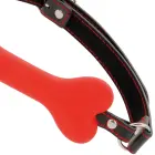 Darkness Red Bone silikona regulējamais knevelis – sarkana – 14.8 cm — Foto 3