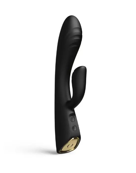 Гибкий кролик-вибратор – 18 cm (7″) – черный