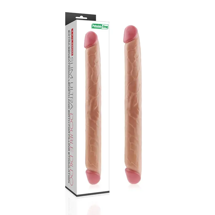 LoveToy – реалистичный тонкий двойной дилдо king size – 43,2 см