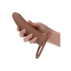 Performance Maxx uzlādējamais biezais dubultais penetrators – brūns Foto 8