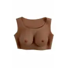 Gender X Undergarments Plate силиконовый жилет с грудью – чашка C – тёмный телесный — Фото 2