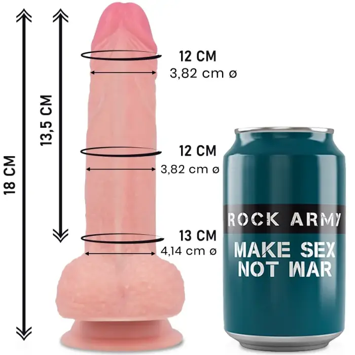 ROCKARMY Mustang Liquid Silicone Intimate dildo – 18 cm (7″) – nahavärv