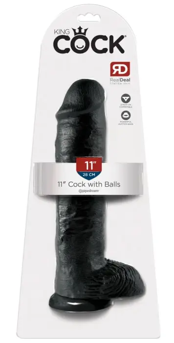 KC 11 reālistisks dildo ar sēkliniekiem un piesūcekni – 28 cm (11″)