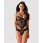 Alluria Lace Bodysuit with Floral Detail and Open Crotch – S/M — Photo 4