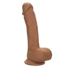Dual Density Realistic Dildo with Suction Cup – 16 cm (6.25″) – Brown — Photo 1