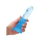 Nerealistisks dildo ar piesūcekni – 17 cm (7″) – Caurspīdīgs Foto 4