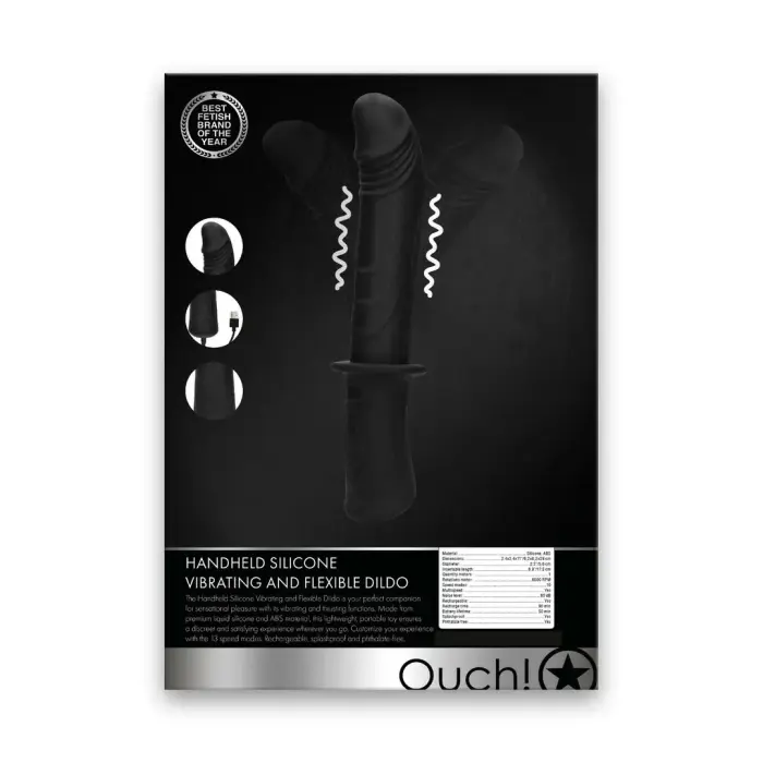 Shots OU950BLK Intimate Device Black Ergonomic Design 22 cm