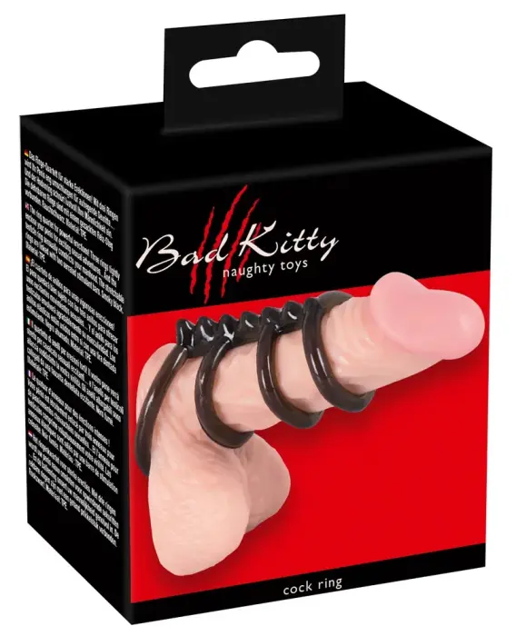 Bad Kitty Ring Set – Black