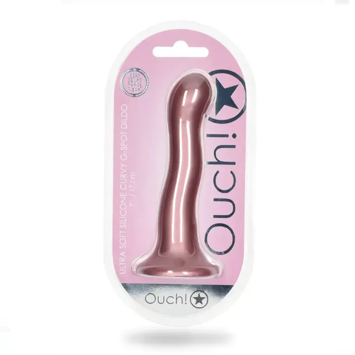 Ультрамягкий изогнутый дилдо для точки G – 17 cm (7″) – Розовый