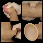 Love Toy kahekihiline silikoonist dildo käepidemega – 28 cm (11″) – Nahavärv — Foto 16