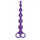 NMC 8 Inch Ribbed Silicone Beads – violetas – elastīgs graduāls dizains – 20 cm — Foto 2