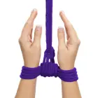 10 meters Fetish Bondage Rope – bondaaži nöör – puuvill – lilla – 10 m — Foto 5