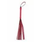 Sportsheets Ex's & Oh's Crystal Flogger – faux leather flogger with crystal strands – red – 60.9 cm — Photo 2