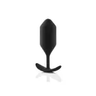 B-Vibe Snug Plug 4 Weighted Anal Plug – 14.5 cm (5.7″) – Black — Photo 3