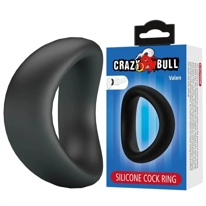 Crazy Bull Valen – silikoonist peenis võru – must