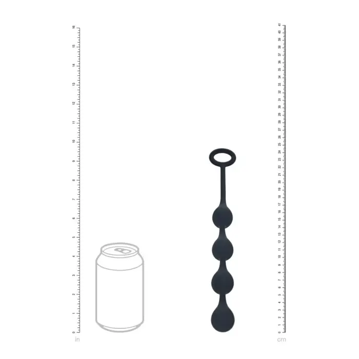 Waterdrop Silicone Anal Balls - S - Black Photo