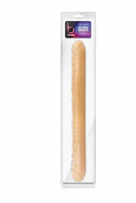 Blush B Yours 18 Inch Double Flexible Dildo – бежевый – ПВХ, безопасный для тела – 45,7 см