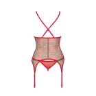 Obsessive Jollymore Lingerie Set – Red/White Checkered Tulle with Lace – XL/2XL — Photo 6