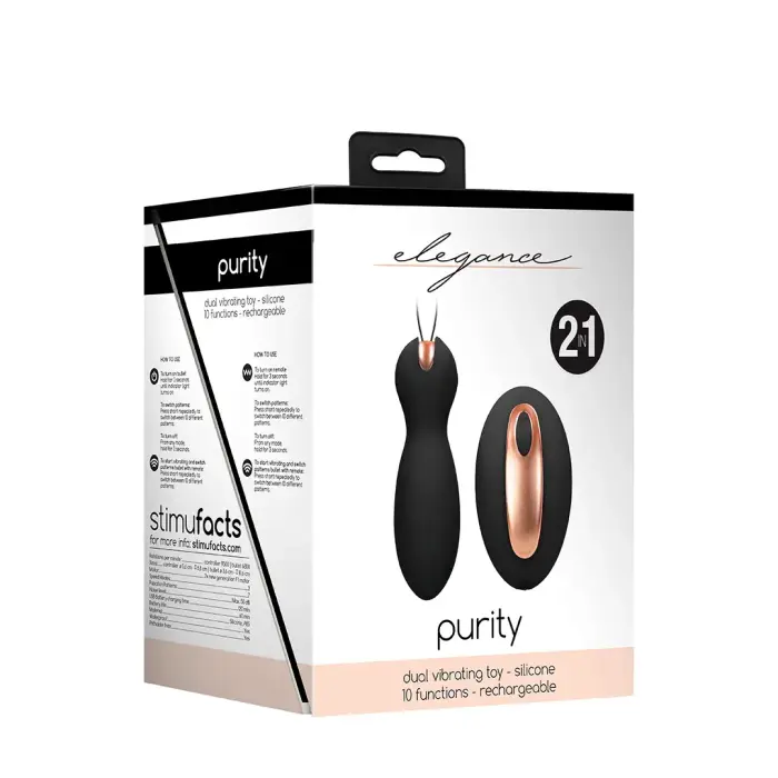 Purity duālais pāru vibrators – melns