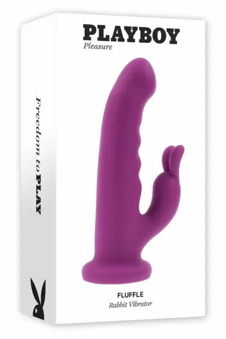 PLAYBOY FLUFFLE кролик-вибратор – 19.7 см (7.75″) – розовый