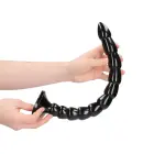 Sukrautas analinis gyvatės dildo – 40 cm (16″) – Juodas — Nuotrauka 3