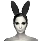 Coquette Chic Desire vegan leather bunny ears headband – black — Photo 2