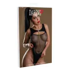 Augsta vidukļa bodijs ar ķēdes dekoru – melns – XL — Foto 2