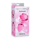 Rozā rožu stikla anālais spraudnis – L – 18–20 cm — Foto 1