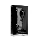 Piepūšams silikona dildo – 23+ cm – Melns Foto 1