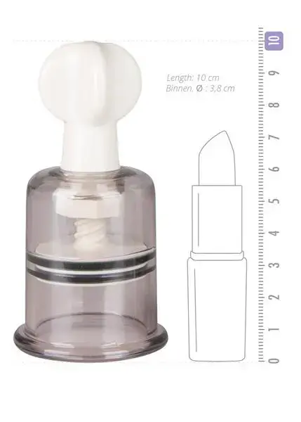 Krūšu galu un klitora piesūcekņu komplekts, vidējs (2 gab.) – caurspīdīgs Foto 4