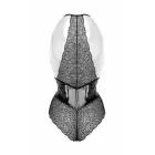 Christine le Duc Gianna – wetlook body, deep V neck, lace front & back – black – S/M — Photo 5