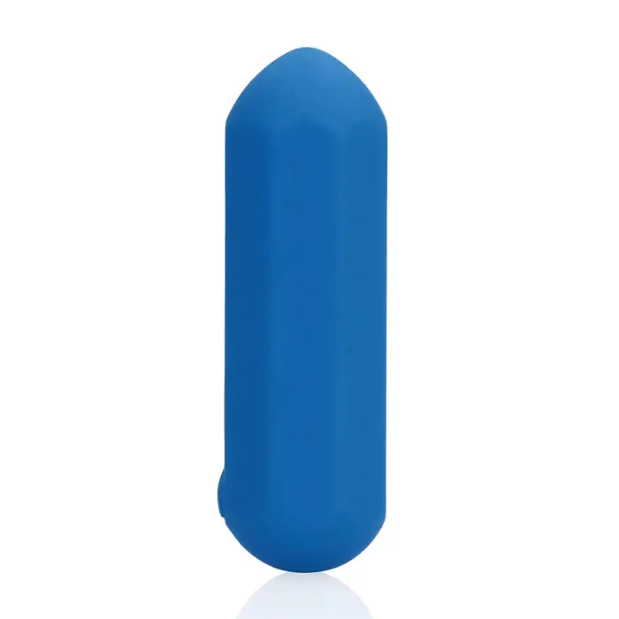 Hexagon Shaped Bullet Vibrator – 10 cm (4″) – Blue
