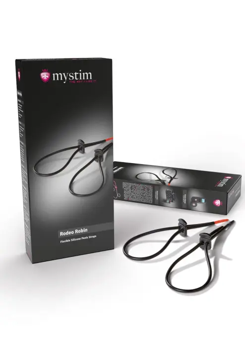 Mystim Rodeo Robin elektrostimulācijas siksnu komplekts – melns Foto 4