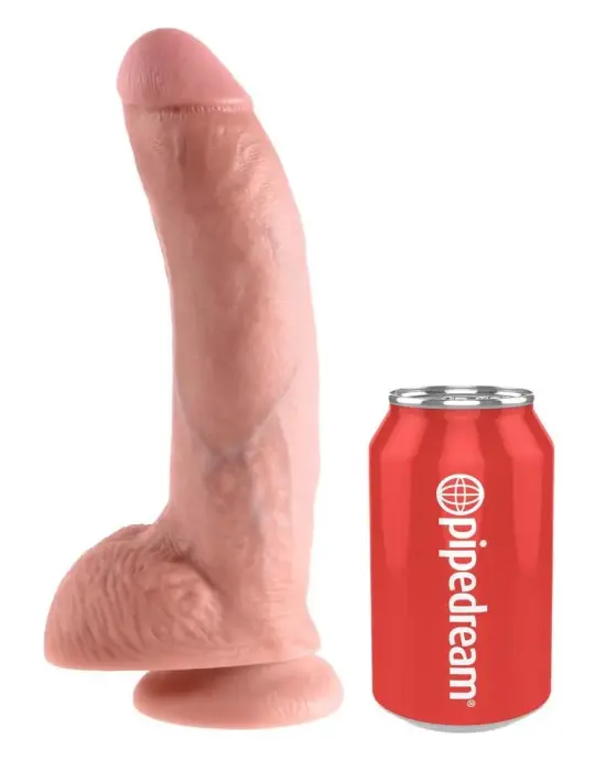 KC Realistlik dildo munanditega – 22.9 cm (9″) – Nahavärv