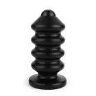 Mr. Steel Deep Stimulation Ribbed Anal Plug – L – Black — Photo 1