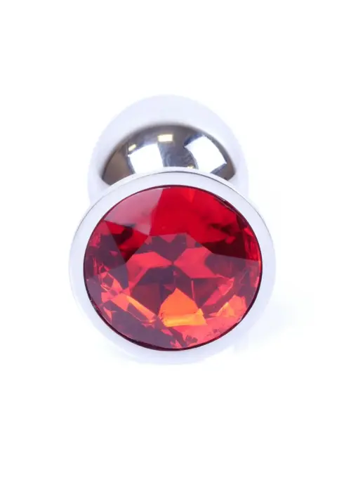 Plug-Jewellery Silver анальная пробка – 7 cm (2.8″) – Красная