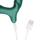 Stacked Vibrating Prostate Massager with Remote Control – Metallic Green — Photo 7