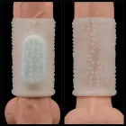 LoveToy Vibrating Drip Knights Ring – white – TPE – C-ring with vibration — Photo 8
