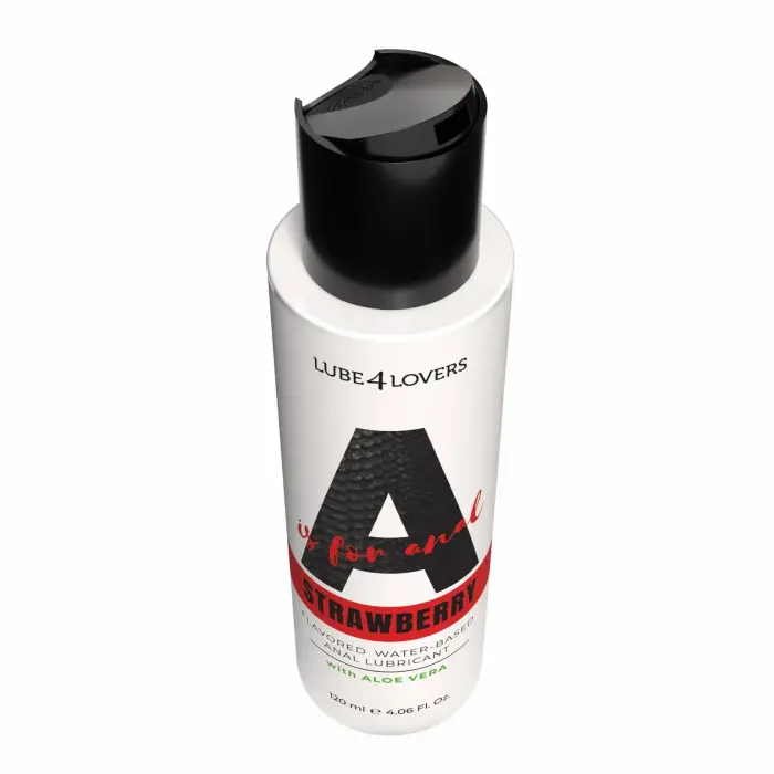 A is for Anal zemeņu aromāta lubrikants uz ūdens bāzes – 120 ml Foto 3