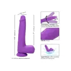 Rotējošs un kustīgs silikona dildo – 18 cm (7″) – Violets — Foto 4