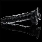 LoveToy Flawless Clear Dildo – reālistisks dildo – TPE – caurspīdīgs – 19,0 cm — Foto 2