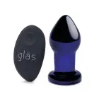 Glas Vibrating Plug 3.5" Remote Controlled Rechargeable Glass Model – 9 cm (3.5″) – Clear — Photo 1