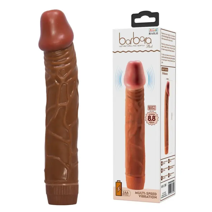 Реалистичный вибратор BAILE Barbara Bob – 22 см (8.8″) – красный