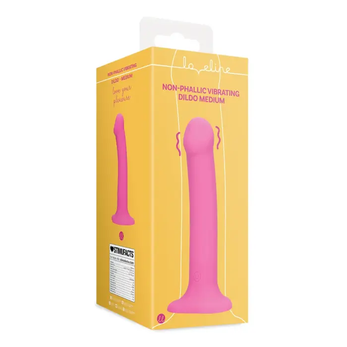 Nereālistisks vibrējošs dildo – vidējs – rozā
