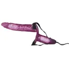 Vibreeriv kahekordne strap-on dildo – 18 cm (7″) – Lilla — Foto 3