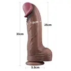 LoveToy – dual-layer silicone cock XXL – realistic extra-large dildo with suction cup and balls – 33 cm (13'') — Photo 2