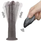 Dual Layered Platinum Silicone Rotator Dildo – 25 cm (10″) – Clear — Photo 7