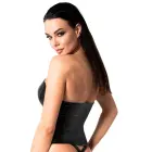 Noir Orgia Mysteria Wetlook Corset – Black – L — Photo 3