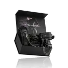 Fetish BDSM Restraint Set with Collar, Wrist and Ankle Cuffs – Black — Photo 3